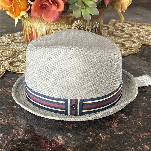 Peter Grimm Gray Fedora with Striped Band - Picture 1 of 17